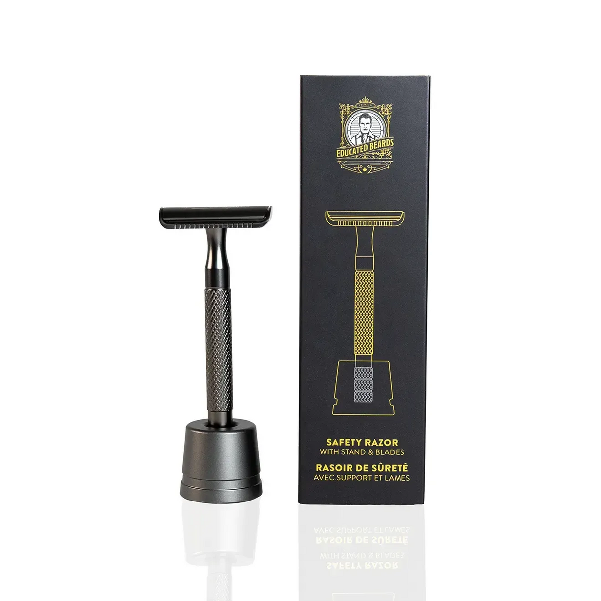Safety Razor & Stand + 10 Blades-Educated Beards