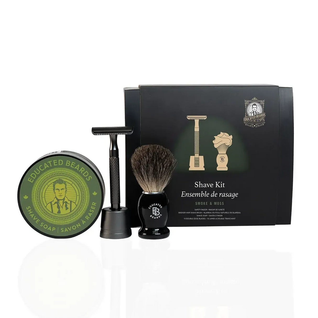 Smoke & Moss Shave Kit-Educated Beards