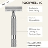 6C Double Edge Razor Gunmetal