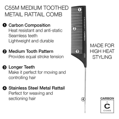 Carbon Comb Rattail