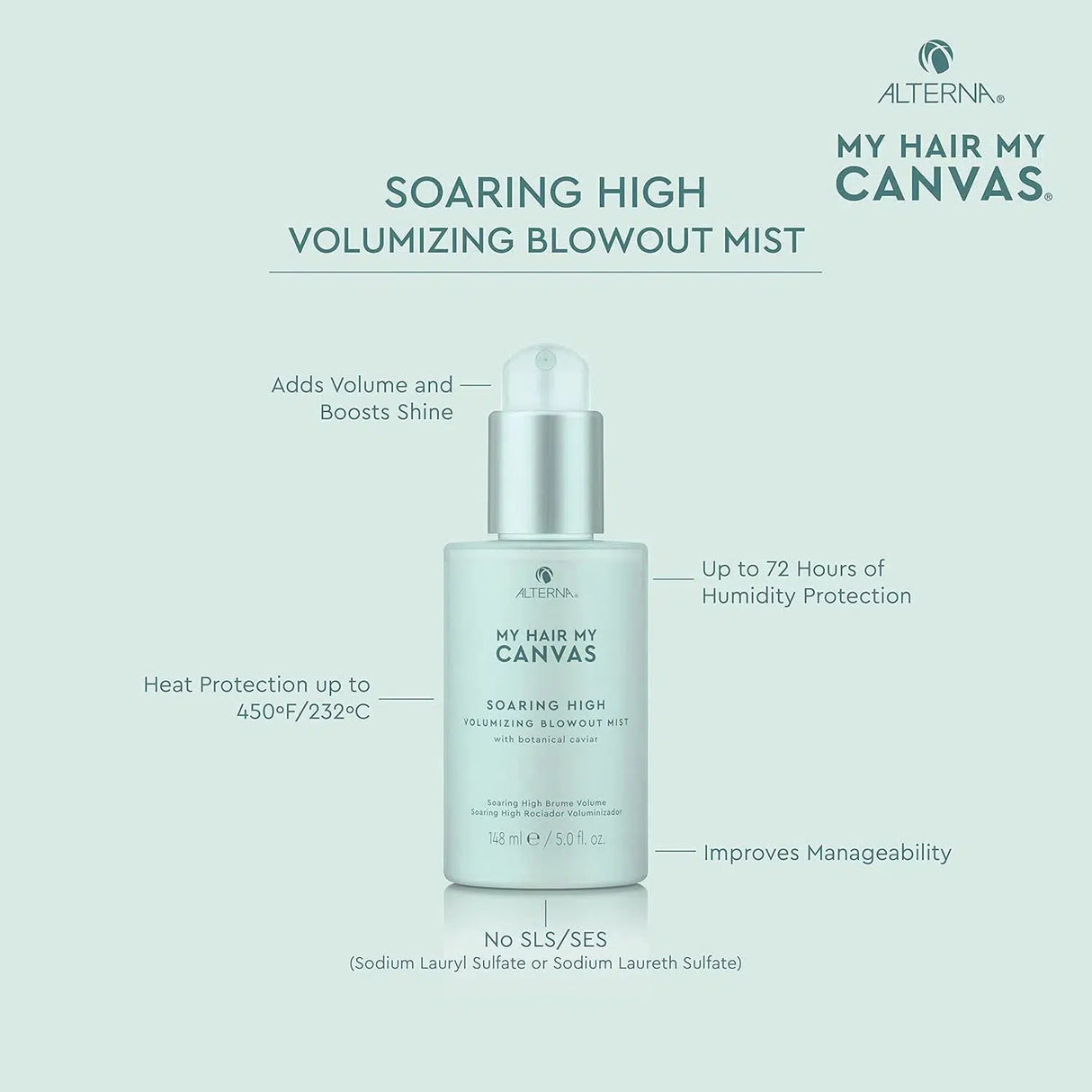 MY HAIR. MY CANVAS. Soaring High Volumizing Blowout Mist