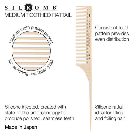 Silkomb Pro-60 Medium Toothed Rattail