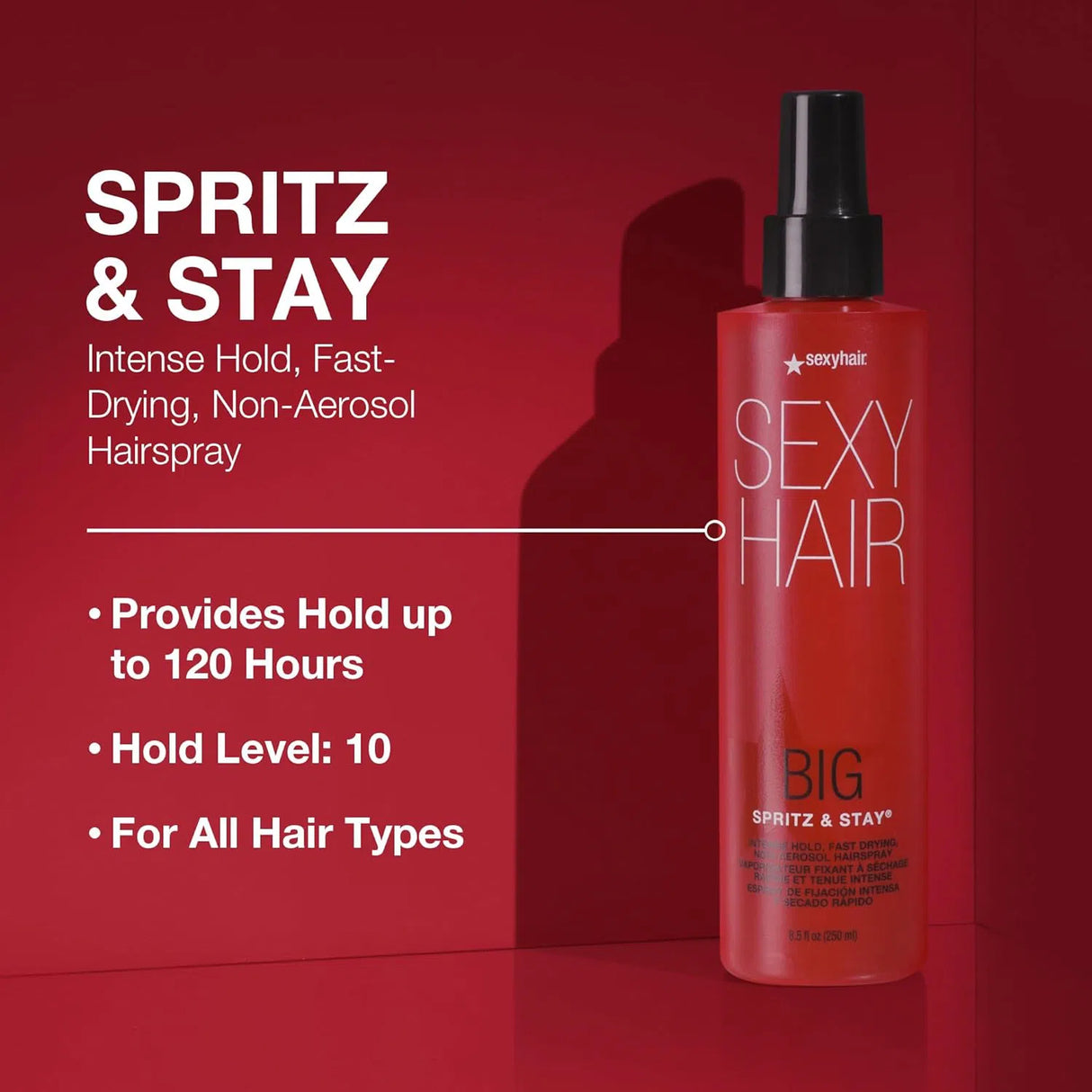 Spritz & Stay Intense Hold, Fast Drying, Non-Aerosol Hairspray